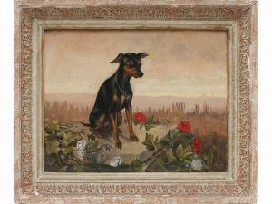 SEIGNOL Claudius 1858-1926,Paesaggio con cagnolino,1912,Maison Bibelot IT 2021-07-14