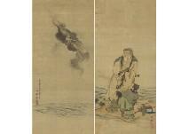 SEIKI Yokoyama 1792-1864,Dragon hermit,1854,Mainichi Auction JP 2019-02-09