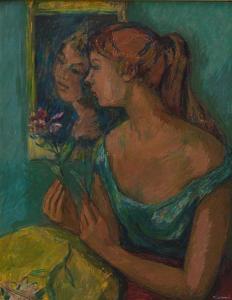 SEIPPEL Margarite 1905,Jeune fille devant le miroir,Piguet CH 2021-12-08