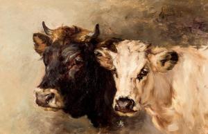 SEIQUER Alejandro 1850-1921,Vaca y buey,1887,Duran Subastas ES 2020-05-28