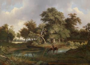 SEITLE Ludwig,Deer by the Pond,1812,Palais Dorotheum AT 2012-12-11