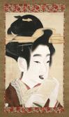 SEITOKU Gion 1781-1829,Courtesan with bag,New Art Est-Ouest Auctions JP 2008-10-11
