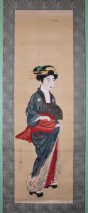 SEITOKU Gion 1781-1829,GEISHA WITH FAN,Potomack US 2015-01-24