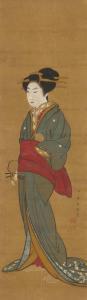 SEITOKU Gion 1781-1829,Standing beauty,Mainichi Auction JP 2022-02-25