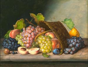 SEITZ Johann Georg 1810-1870,Still Life with Grapes and Peaches,Palais Dorotheum AT 2022-09-08