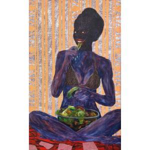 SEKAJUGO Collin 1980,WOMAN EATING SALAD,,2022,Waddington's CA 2023-06-29