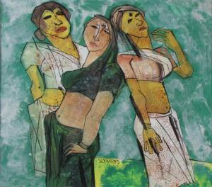 Sekhar Roy 1957,Three Indian Women,1995,Wickliff & Associates US 2017-10-28