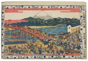SEKKYO Sawa,Nihonbashi Bridge - Minamoto Yoritomo Releasing Cr,19th century,Sotheby's 2021-05-28