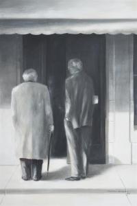 SELIGMAN Lincoln 1950,Two Gentleman Looking in a window,1990,Dreweatts GB 2021-12-15