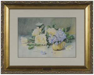 SELINGER Emily Harris McGary 1848-1927,Roses and Violets,Brunk Auctions US 2018-03-23