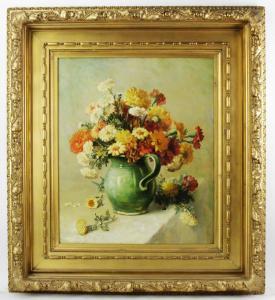 SELINGER Emily Harris McGary,still life of flowers in pitcher,c.1880,Kaminski & Co. 2023-12-29