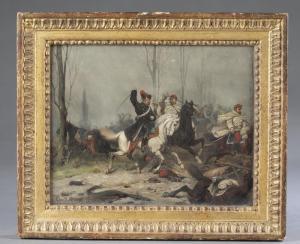 SELL Christian I 1831-1883,A Calvary Skirmish,1883,Quinn & Farmer US 2022-01-29