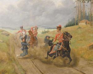 SELL Christian II 1856-1925,Der Überfall auf preussische Husaren;,Dobiaschofsky CH 2023-11-08