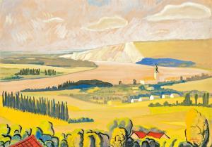 SELLEY Colin,Hilly landscape,1935,Nagyhazi galeria HU 2021-02-23