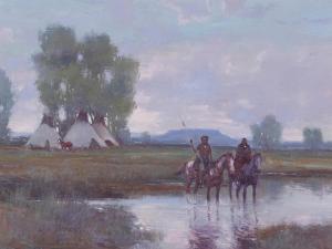 SELTZER William Steve 1955,Two Figures on Horseback in a River,Bonhams GB 2023-11-07