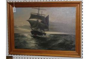 SELZLE M,Sailing Vessel in Choppy Waters,Tooveys Auction GB 2015-11-04