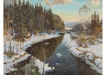 SEMENOV Alexandre Nikolaevitch 1890-1970,Winter scenery,1979,Mainichi Auction JP 2019-05-10