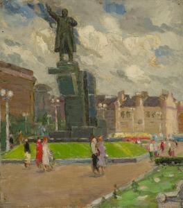 SEMENOV ARSENIY NIKOFOROVICH 1911-1992,Monument to V.I. Lenin at the Finland station in,1950,Sovcom 2023-09-26