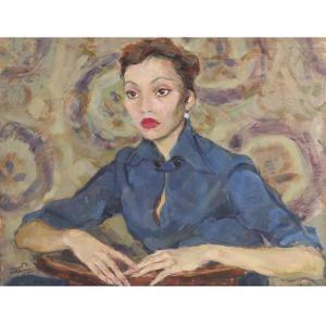SEMENOVNA BENINA Dzhemma,Portrait of ballerina, Larissa Nadi,20th Century,Ripley Auctions 2019-12-14