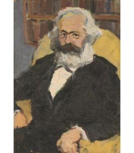 SEMENOVNA BENINA Dzhemma,Portrait of Karl Marx,1925,Ripley Auctions US 2010-07-24