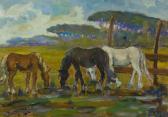 SEMERARO PIERO 1914-1998,Cavalli in pastura,1976,Fabiani Arte IT 2013-05-17