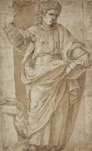 SEMINO Ottavio 1520-1604,Saint Jean l'Évangéliste, debout dans une niche,Christie's GB 2014-03-26