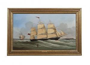 Semple Joseph 1830-1877,A Ship in Belfast Lough,Adams IE 2014-10-14