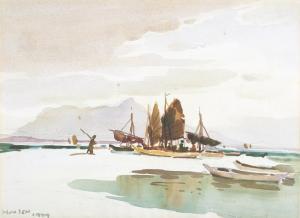 SEN Yong Mun 1896-1962,Boarding A Boat,1949,Henry Butcher MY 2023-03-19