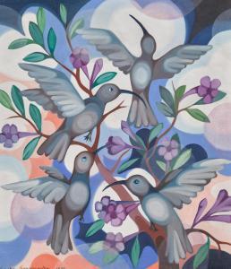 SENANAYAKE Senaka 1951,Untitled (Hummingbirds),1980,Sotheby's GB 2023-10-24