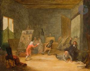 SENAVE Jacques Albert 1758-1823,Une querelle dans l\’atelier,Ader FR 2023-03-21