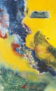 SENGA Agnès 1900-2000,Composition sur fond jaune,2002,Tajan FR 2012-10-05