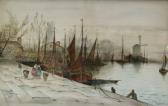 SENIOR D,Moored Dutch barges,1910,Eastbourne GB 2009-04-30