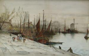SENIOR D,Moored Dutch barges,1910,Eastbourne GB 2009-04-30