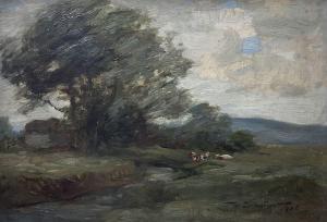 SENIOR Mark 1864-1927,Cows Grazing in a Dales Landscape,1906,David Duggleby Limited GB 2024-03-15