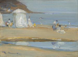 SENIOR Mark 1864-1927,The beach at Runswick Bay,1905,Christie's GB 2017-11-22
