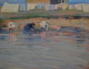 SENNE Jack 1900-1900,Lavandières au bord de l'étang,1930,Rossini FR 2012-12-14