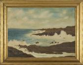 SENNERT,Rocky coastal scene with crashing surf,1929,Eldred's US 2010-11-19