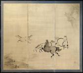 SENREI Takamacu,leaping horses in a landscape,1900,Arcimboldo CZ 2011-05-29