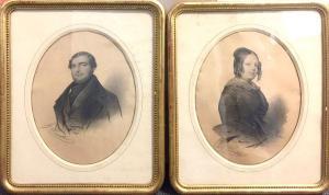 SENTIES Pierre 1801,Portrait d'un couple en buste, Jean-Marie Delor et,Millon & Associés 2018-10-30