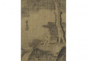 Seon Jeong 1676-1759,Person under the tree,Mainichi Auction JP 2023-12-21