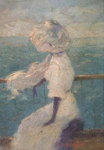 Serafim Dimitrie 1862-1931,Watching the Sea,Alis Auction RO 2010-12-07