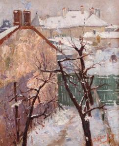 Serafim Dimitrie 1862-1931,Winter Day in Bucharest,Artmark RO 2023-10-18