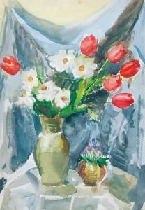 SERAFIN Wladyslaw 1905-1988,Kwiaty w wazonie,Rempex PL 2018-05-16