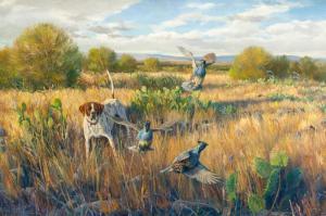 SERBOUSEK Rod 1958,Pointer and Quail,Copley US 2014-07-25