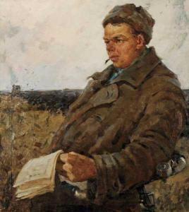 serbvtonskiy andrei andreyevich 1923,Reading News From The Front,Whyte's IE 2009-12-07