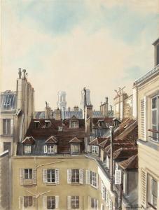 SEREBRIAKOFF Alexandre,Les toits - vue de la rue Casimir Delavigne,1947,Christie's 2009-06-09