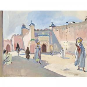 SEREBRIAKOVA Zinaida Yevgenievna 1884-1967,A STREET IN MARRAKECH,1932,Sotheby's GB 2007-06-12