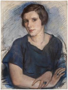 SEREBRIAKOVA Zinaida Yevgenievna 1884-1967,Portrait of Nadia Benois,1925,Sotheby's GB 2023-07-06