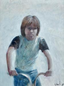 SERELIS Vytas 1946,Boy on a Bicycle,1985,Elder Fine Art AU 2019-03-31
