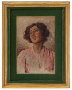 SERENA Luigi 1855-1911,Ritratto femminile,Casa d'Aste Santa Giulia IT 2024-02-24